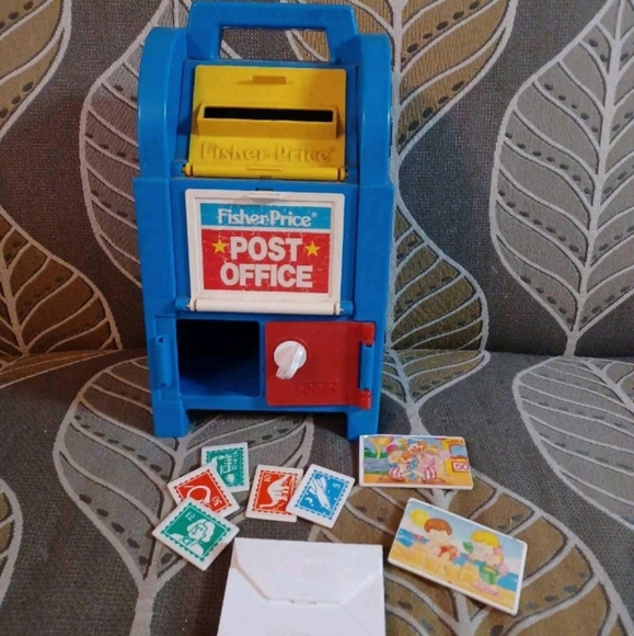 Vintage Fisher-Price Toy Mailbox Post Office Play Set - Picture 2 of 2